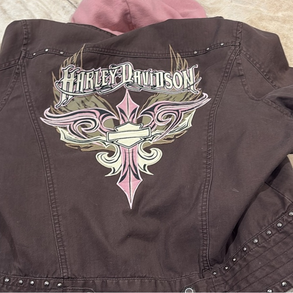 Harley-Davidson Brown and Pink Jacket